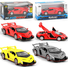 Машинка 81322 (72) "Авто Експерт", 3 цвета, металлопластик, 1:32, свет, звук, инерция, открываются двери, багажник, в коробке
