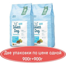 Green Petfood Insect dog - вегетарианский корм для собак с мясом насекомых 900г+900г