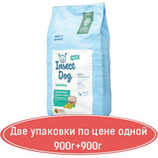 Green Petfood Insect dog Sensitive - вегетарианский корм для собак 900г+900г