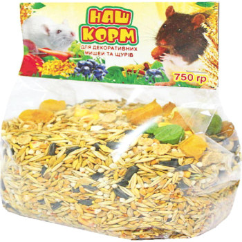 НАШ КОРМ для мышей и крыс 750г, Лори