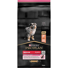 PRO PLAN Puppy Medium Sensitive Skin сухой корм для щенков склонных к аллергии с лососем, 12 кг
