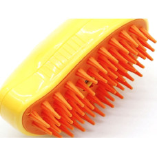 Pet Spray Massage Brush Паровая щетка-массажер спрей 3в1 Желто-Оранжевая