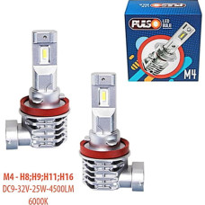 Світлодіодні лампи H8/H9/H11/H16 Pulso LED-chips CREE/9-32v/2x25w/4500Lm/6000K