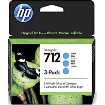 Картридж HP DJ No.712 DesignJet Т230/Т630 3-Pack 29-ml Cyan (3ED77A)