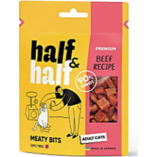 Лакомство для котов Half&Half в форме мясных кусочков с говядиной 50 г (4823082431861)