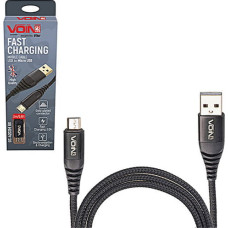 Кабель для заряджання телефону CC-4202M BK USB-MicroUSB 3А, 2м (швидка зарядка/передача даных)