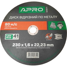 Круг відрізний для металу APRO 230x1.6x22,22мм