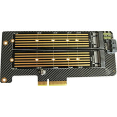 Контроллер Dynamode 2х M.2 NVMe M-Key /SATA B-key SSD to PCI-E 3.0 x4/ x8/ x16, (PCI-Ex4- 2xM.2 MB-key)