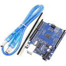 Плата Arduino Uno R3, ATmega328P-AU, USB, AVR, USB кабель