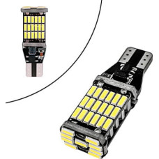 LED T15 W16W лампа в автомобиль, 45 SMD 4014, с обманкой Canbus, белый