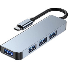 USB 3.1 Type-C хаб разветвитель на 4x USB 3.0/USB 2.0, BC1.2, металл