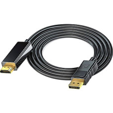 КАБЕЛЬ DISPLAYPORT - HDMI 4K 30ГЦ 1.8М ОДНОНАПРАВЛЕНИЙ ПОЗОЛОЧЕНИЙ