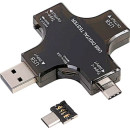 USB тестер тока напряжения емкости, Type-C MicroUSB, Atorch J-7C