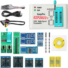 USB программатор EZP2023+ и набор адаптеров, 24 25 93 95 EEPROM, 25 FLASH