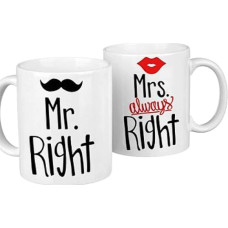 Парные чашки Mr. Right & Mrs. Always Right