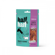 Лакомство для собак Half&Half в форме мясных монет с уткой 100 г (4823082431823)