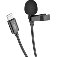 Микрофон петличный HOCO Lightning Lavalier microphone L14, 2 м, черный