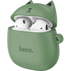 Наушники беспроводные детские Bluetooth HOCO Cat EW45 в кейсе, олива