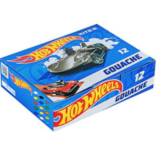 Гуашевые краски Kite Hot Wheels 12 цветов, 20 мл (HW23-063)