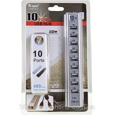 USB хаб hub 10 портов разветвитель активный