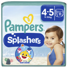 Подгузники Pampers для плавания Splashers Размер 4-5 (9-15 кг) 11 шт (8001090698384)