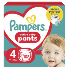 Подгузники Pampers трусики Maxi Pants Размер 4 (9-15 кг) 108 шт. (8006540069448)