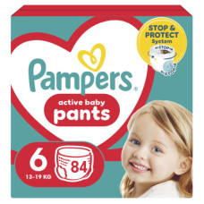 Подгузники Pampers трусики Pants Giant Размер 6 (14-19 кг) 84 шт. (8006540069530)