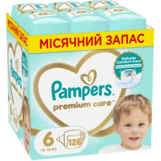 Подгузники Pampers Premium Care Розмір 6 (13-18 кг) 128 шт (8700216423700)