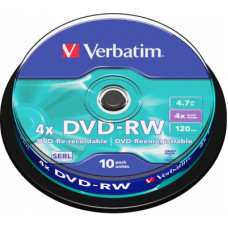Диск DVD Verbatim 4.7Gb 4x Cake box 10шт