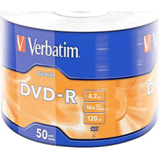 Диск DVD Verbatim 4.7Gb 16X Wrap-box 50pk Extra MATT SILVER 