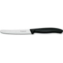 Кухонный нож Victorinox SwissClassic для овощей 11 см, волнистое лезвие, черный