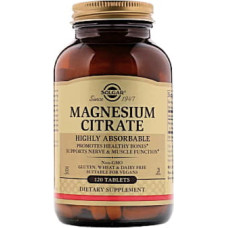 Минералы Solgar Цитрат Магния, Magnesium Citrate, Solgar 120 таблеток (SOL-59205)
