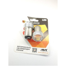 Лампочка 12V с больш. цок. 15LED 2-х конт. S25-068 4014-15 400Lumen