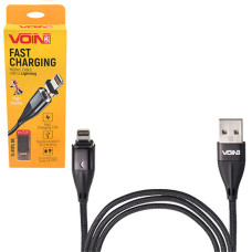 Кабель магнітний VL-6101L BK USB-Lightning 3А, 1m, black (швидка зарядка / передача даних)