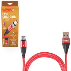 Кабель магнітний VP-6101C RD USB-TypeC 3А, 1m, red (швидка зарядка/передача даних)