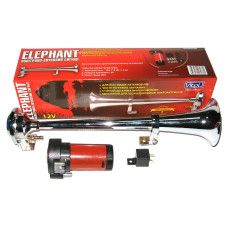 Сигнал 1-дудка возд. CA-13030 Elephant 12V металл хром 350mm с компрессором