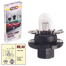 Лампочка в щиток с патроном PULSO B8.4d/1.2W-12v clear