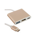 Адаптер HD-U03 USB 3.1 Type-C to HDMI+PD+USB3.0