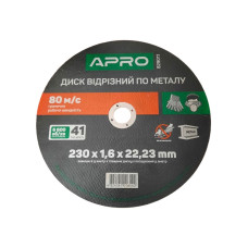 Круг відрізний для металу APRO 230x1.6x22,22мм