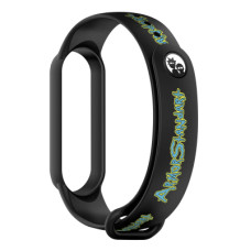 Ремешок для фитнес браслета Armorstandart RM для Xiaomi Mi Band 7/6/5 Inscription Black (ARM59271)