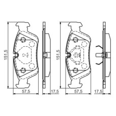 Тормозные колодки Bosch 0 986 495 060