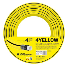 Поливочный шланг Cellfast 4YELLOW 3/4" 20м, 4 слоя, до 20 Бар, -10…+50°C (10-520)