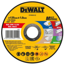 Круг отрезной DeWALT MULTI-MATERIAL, 125x1x22,23мм (DT20595)