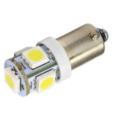 2x LED BA9S T4W лампа в автомобиль, 4+1 SMD