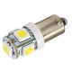 2x LED BA9S T4W лампа в автомобиль, 4+1 SMD