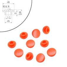 10x Колпачок круглый тактовой кнопки микрика 6мм, высота от 4.3мм, гриб