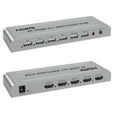 KVM свич переключатель, 4 порта, HDMI USB, пульт ДУ