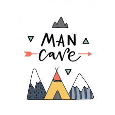 Постер в рамке Man Cave 30х40 см