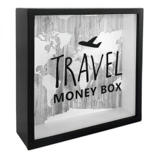 Деревянная копилка для денег Travel money box (самолет)