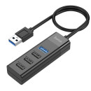 HUB адаптер HOCO USB Easy mix HB25 USB3.0, 3USB2.0, черный